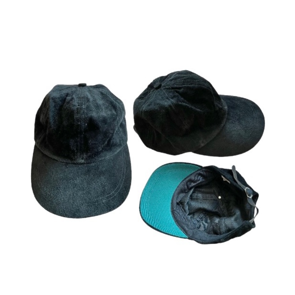 ⭐️SOLD⭐️Vintage Black Suede/Leather Baseball Cap